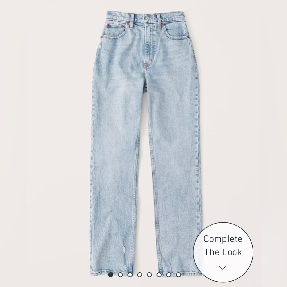 Abercrombie Curve Love Ultra High Rise 90s Straight Jean
